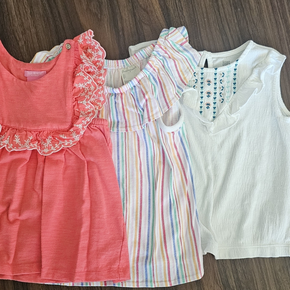 Girls' Multi-Color Sleeveless Tops Set